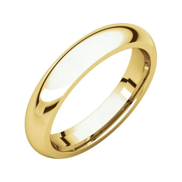 Size 10.5 Bonyak Jewelry 10k Rose Gold 4 mm Flat Edge Comfort-Fit Band 